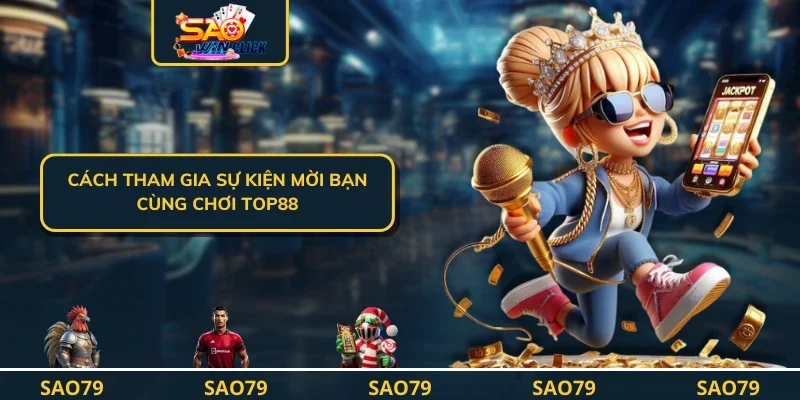 Cách tham gia sự kiện mời bạn cùng chơi TOP88